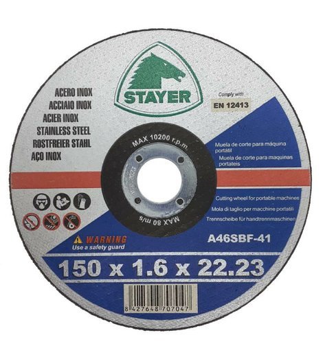 Kotouč řezný na kov Ø 150 x 1,6 x 22,2 mm,T41, STANDARD, STAYER