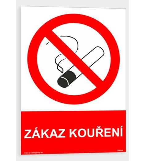 Tabulka bezpečnostní - plast A4 "Zákaz kouření