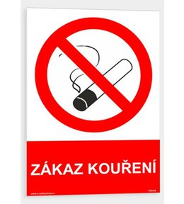 Tabulka bezpečnostní - plast A4 "Zákaz kouření