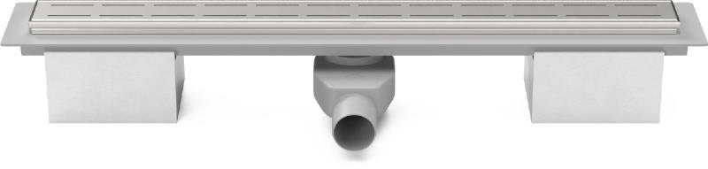 Žlab lineární plastový 650 mm, line mat s bočním odtokem D 50 a otočným sifonem