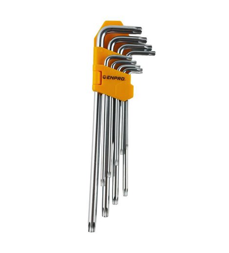 Set L klíčů torx CrV prodloužené T10 - T50 9 ks, ENPRO