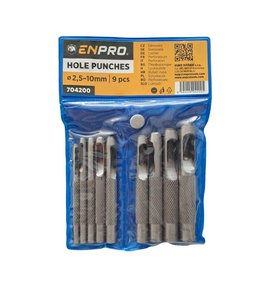 Děrovače, Ø 2,5 - 10 mm, set 9 ks, ENPRO