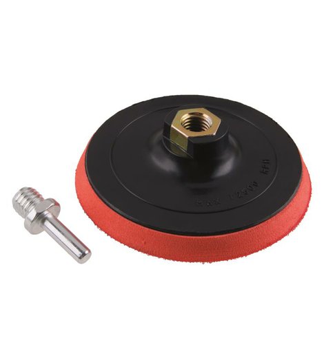 Unašeč - suchý zip, Ø 125 mm, závit M14 + stopka, ENPRO