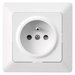 Zásuvka klasická, jednonásobná, bílá