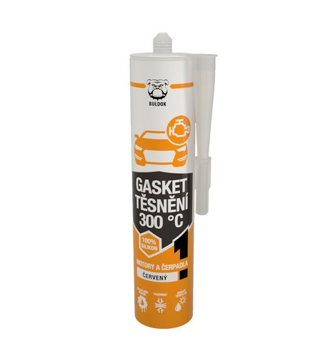 Těsnění gasket 300 °C červená 280ml, BULDOK