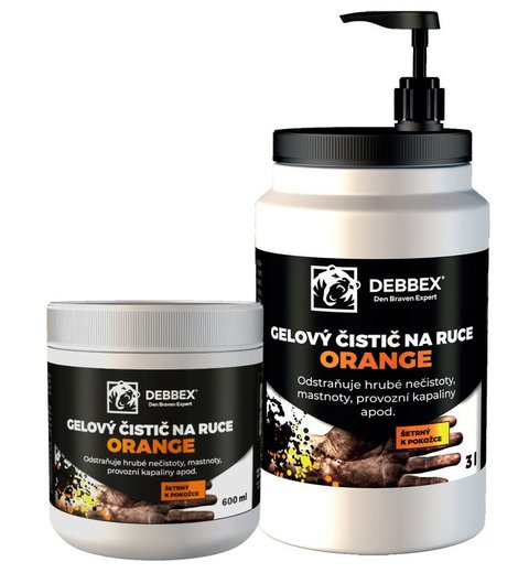 Čistič na ruce gelový s pumpou ORANGE DEBBEX, 3l