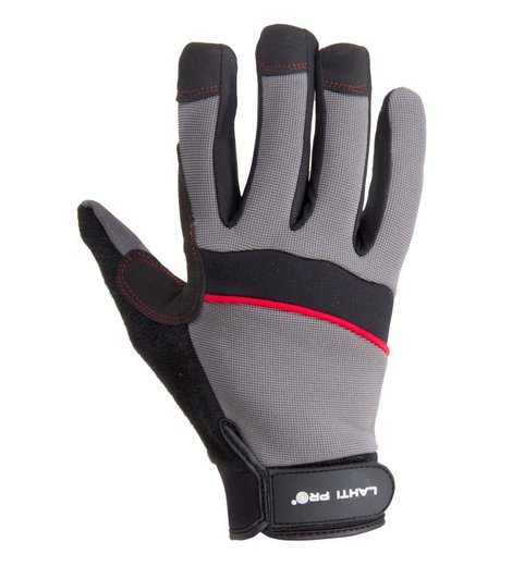 Rukavice mechanické L280910P, černo-šedé, vel.10, LAHTI PRO