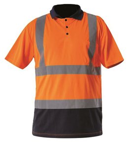 Tričko reflexní POLO, oranžové, L, LAHTI PRO