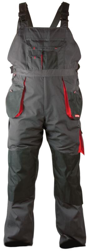 Kalhoty montérkové s laclem, S 48/164-170, šedé, LAHTI PRO
