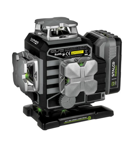 Laser křížový, zelený, 4D, LLP4DG, STALCO PERFECT