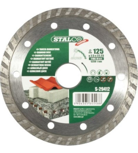 Kotouč diamantový řezný, turbo A, ø 125 mm, STALCO