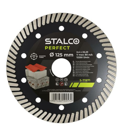 Kotouč diamantový řezný, turbo, ø 125 mm, STALCO PERFECT