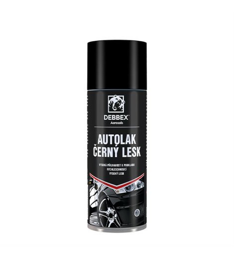 Autolak černý, lesk DEBBEX, 400ml