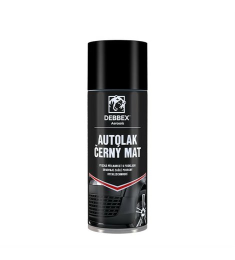 Autolak černý, matný DEBBEX, 400ml