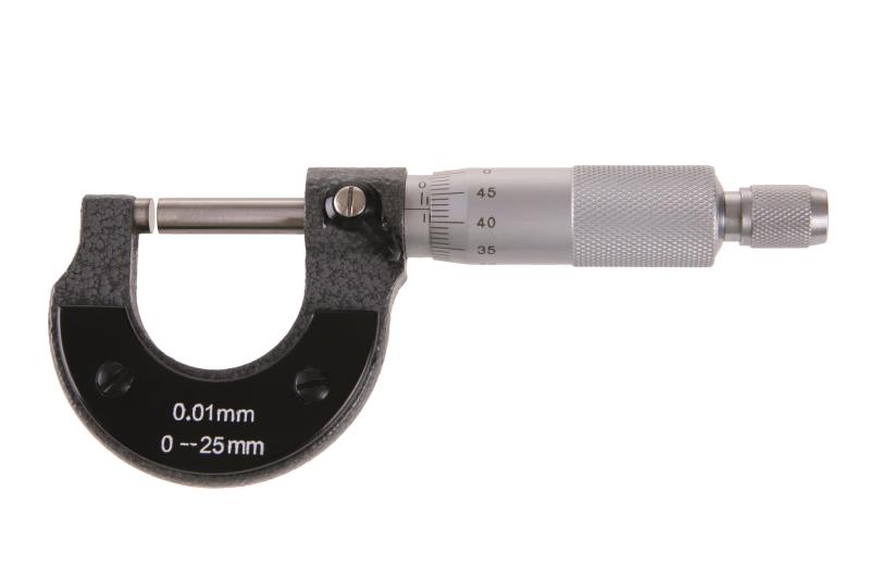 Mikrometr, 0,01 mm, 0 - 25 mm