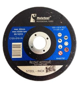 Kotouč řezný 125 x 1,0 x 22,2 mm, Molatool Profi