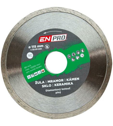 Kotouč diamantový plný Ø 115 x 1.2 x 22.3 mm, ENPRO