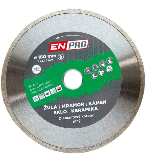 Kotouč diamantový plný Ø 180 x 1.6 x 22.3 mm, ENPRO