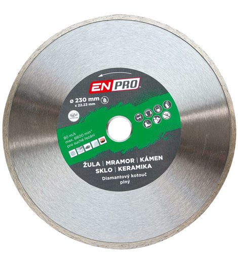 Kotouč diamantový plný Ø 230 x 1.8 x 22.3 mm, ENPRO