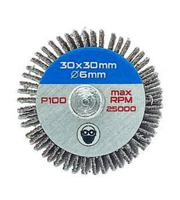 Kotouč lamelový brusný 60 x 30 mm, Ø 6 mm, P100, na stopce