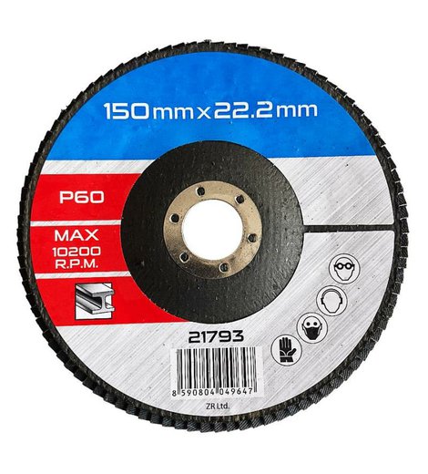 Kotouč lamelový brusný na kov Ø 150 x 22,2 mm, zrnitost 60