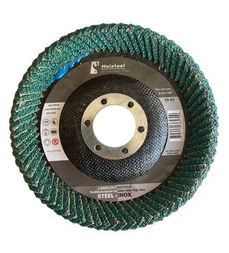 Kotouč oboustranný lamelový brusný PROFI, Ø 115 mm, P40, Zirkon