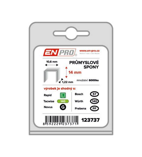 Spony PROFI, 345/14 mm, 6000 ks, ENPRO