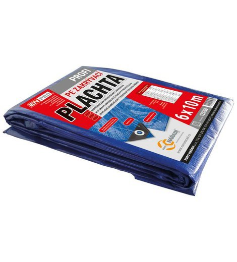 Plachta zakrývací PROFI, 6 x 10 m, 140 g/m², modro - stříbrná, ENPRO