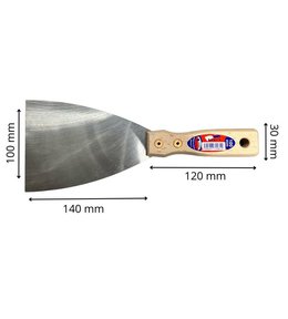Špachtle ocel broušená YORK PROFI, 100 mm, dřevěná rukojeť