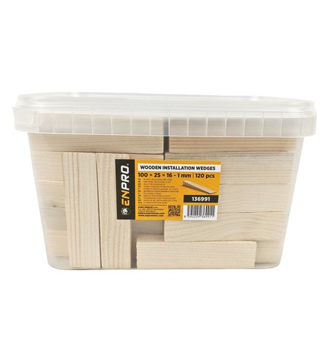 Klínky montážní dřevěné, 100 x 25 x 16 - 1 mm, 120 ks, ENPRO