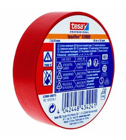 Páska elektroizolační PVC 53988, IEC, 10 m x 15 mm, červená, TESA