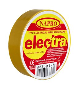 Páska elektroizolační PVC IZOVIAL, 10 m x 15 mm, žlutá