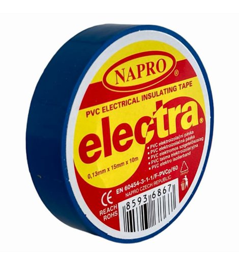 Páska elektroizolační PVC IZOVIAL, 10 m x 15 mm, modrá