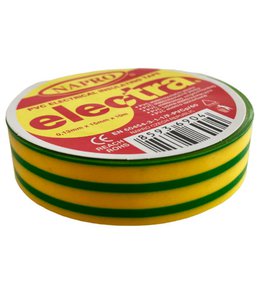 Páska elektroizolační PVC IZOVIAL, 10 m x 15 mm, žluto-zelená