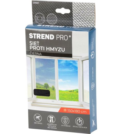 Síť proti hmyzu, 1,5 x 1,8 m, černá
