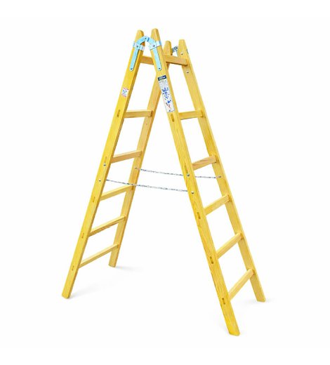 Štafle dřevěné, 6 příček, L = 196,5 cm, ENPRO