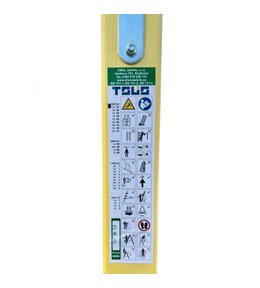 Štafle dřevěné, 9 příček, L = 286,5 cm, ENPRO