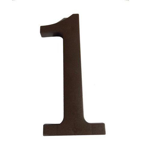 Číslo "1", 180 mm, plastová hnědá