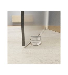Zarážka dveřní, Ø 38 x 21 mm, transparentní, samolepící