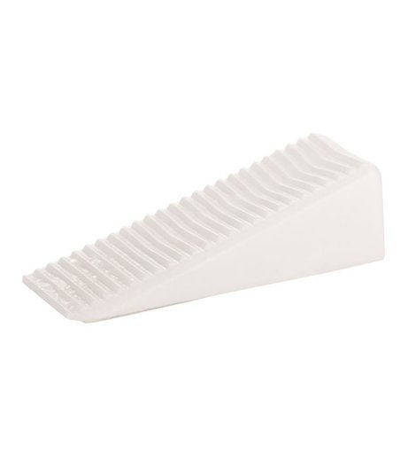 Klín dveřní, 15,5 x 50 x 19 mm, plast, bílý