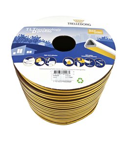 Těsnění TLT do oken a dveří, profil "D", 9 x 8 mm x 100 m, hnědé