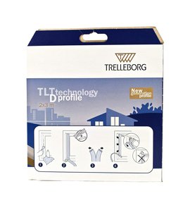 Těsnění TLT do oken a dveří, profil "D",  9 x 8 mm x 6 m, bílé