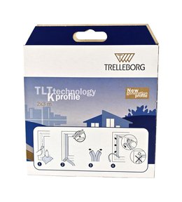 Těsnění TLT do oken a dveří, profil "K", 9 x 4 mm x 6 m, bílé