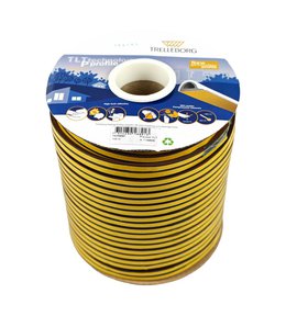 Těsnění TLT do oken a dveří, profil "P", 9 x 5,5 mm x 100 m, hnědé