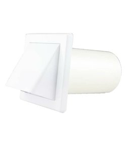 Mřížka větrací gravitační - klapka VM, 150 x 150 mm GK/100 mm, bílá 0239