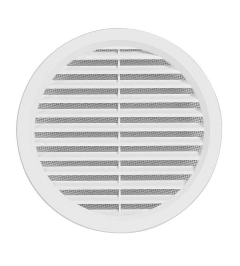 Mřížka větrací kruhová se síťovinou VM, Ø 125 mm, bílá 0405