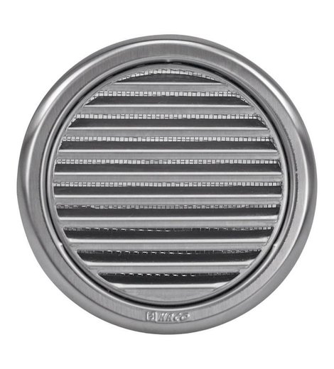 Mřížka větrací kruhová se síťovinou NVM, Ø 125 mm, nerez 0705
