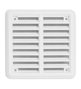 Mřížka větrací - krytka se síťovinou VM, 100 x 100 mm KB, bílá 0307