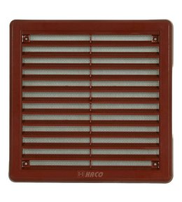 Mřížka větrací - krytka se síťovinou VM, 100 x 100 mm KH, hnědá 0308