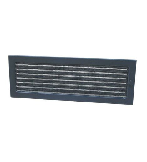 Mřížka krbová uzavíratelná s rámečkem a síťovinou LKM, 170 x 490 mm, grafitový lak 0723